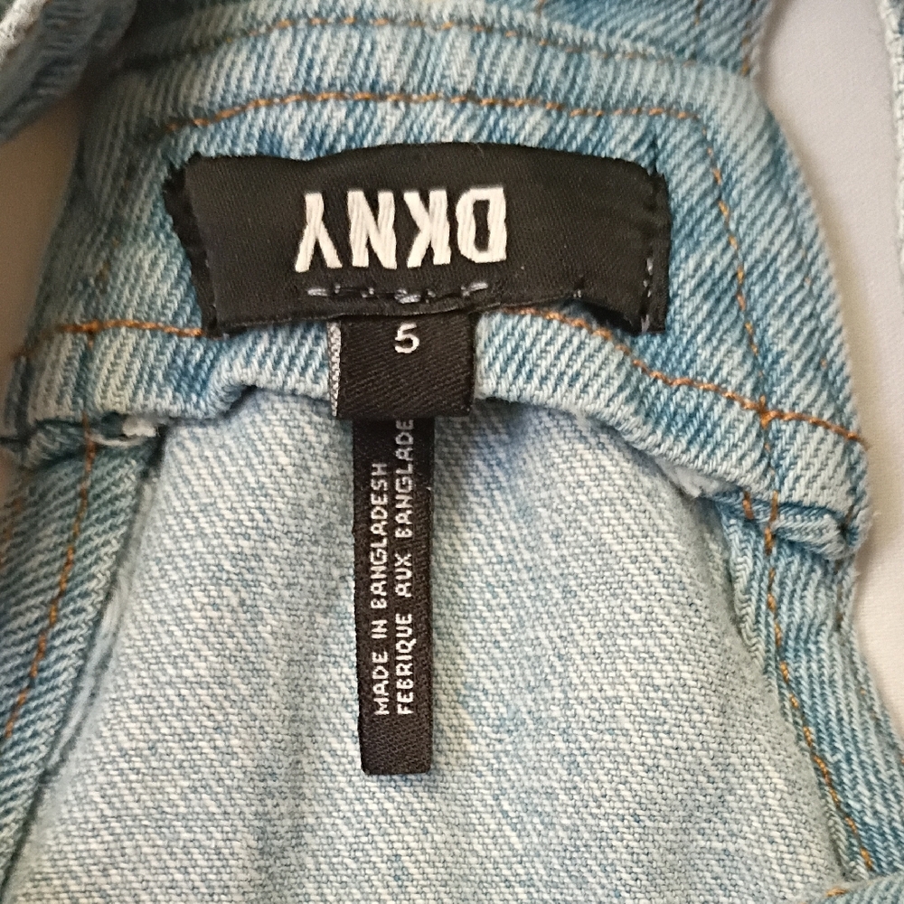 DKNY Light Blue Denim Girls' Overall Dress - Picture 2 of 7